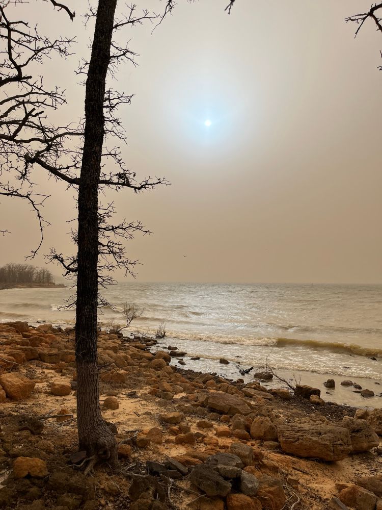 Friday night windstorm, dust in the air