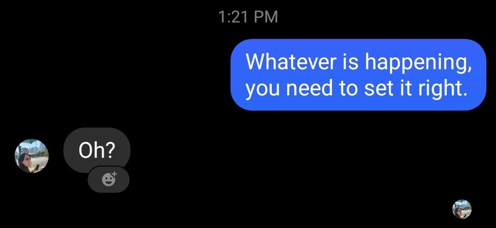 Pretending nothing was wrong