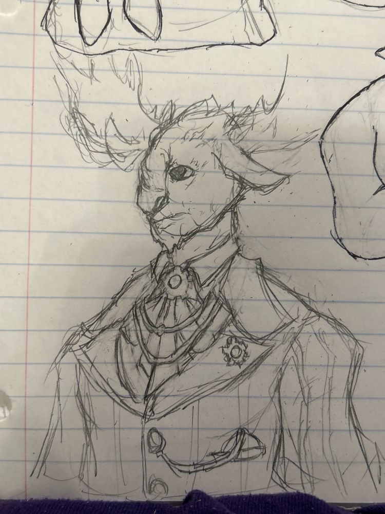 My attempt at drawing Lord Pwnatious the III helmetless. Note to self drawing teapots sucks
