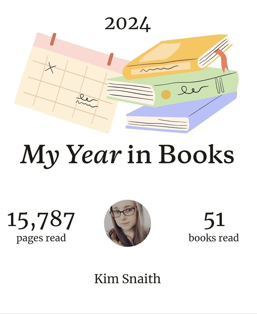 My Year in Books screen from Goodreads: 51 books read in 2024.