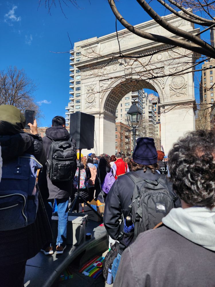 Stand up for science protest at Washington Square Park, NYC