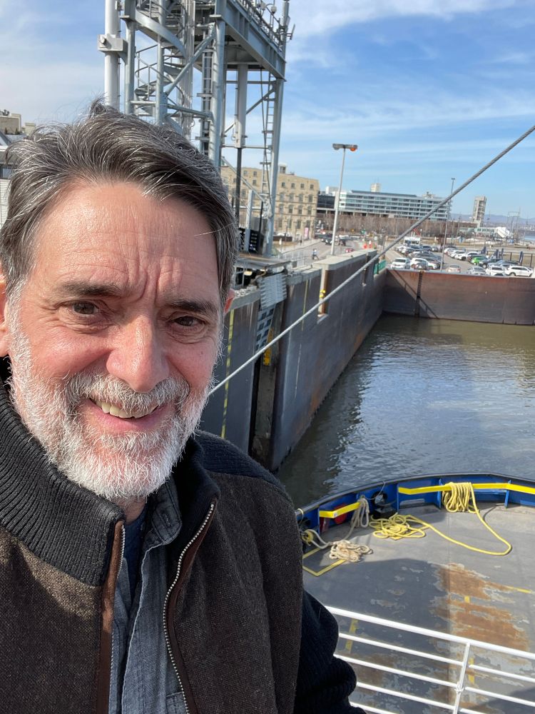 Selfie on the ferry between Québec City and the town of Levi across the river