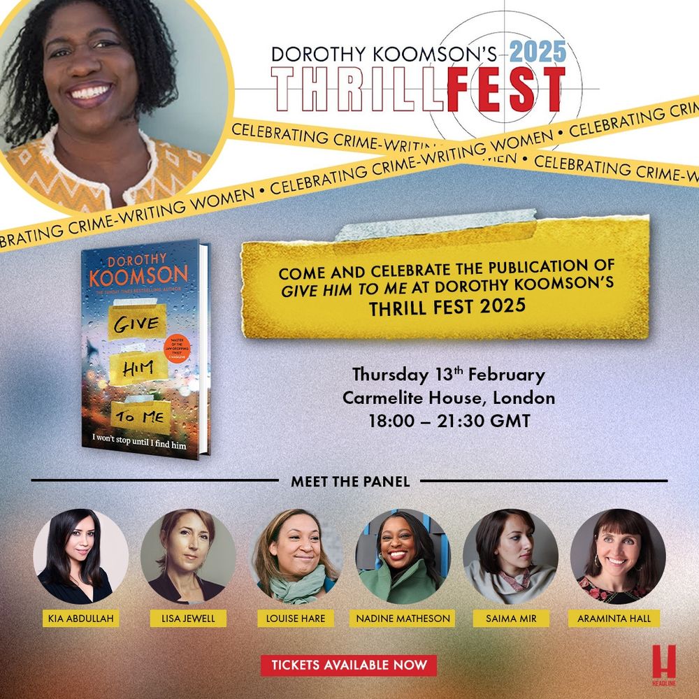 Poster for Dorothy Koomson’s ThrillFest 2025 on 13 February 2025