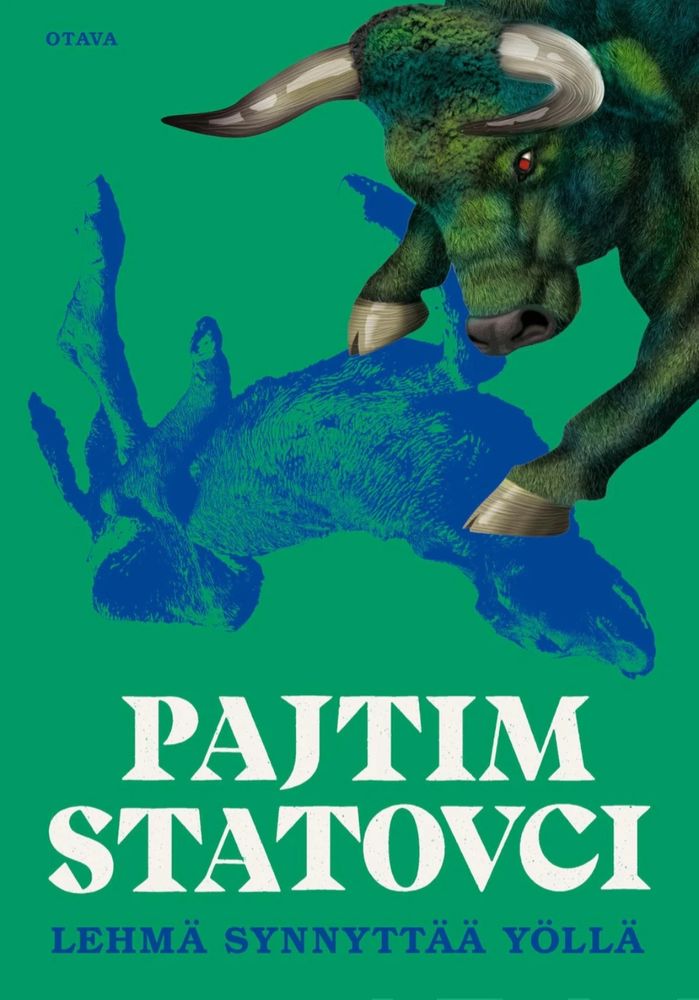 Kirjailija Pajtim Statovcin kirjan Lehmä synnyttää yöllä kansi.