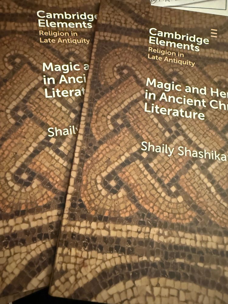 Photo of author’s copies of my minimonograph _Magic and Heresy in Ancient Christian Literature_.
