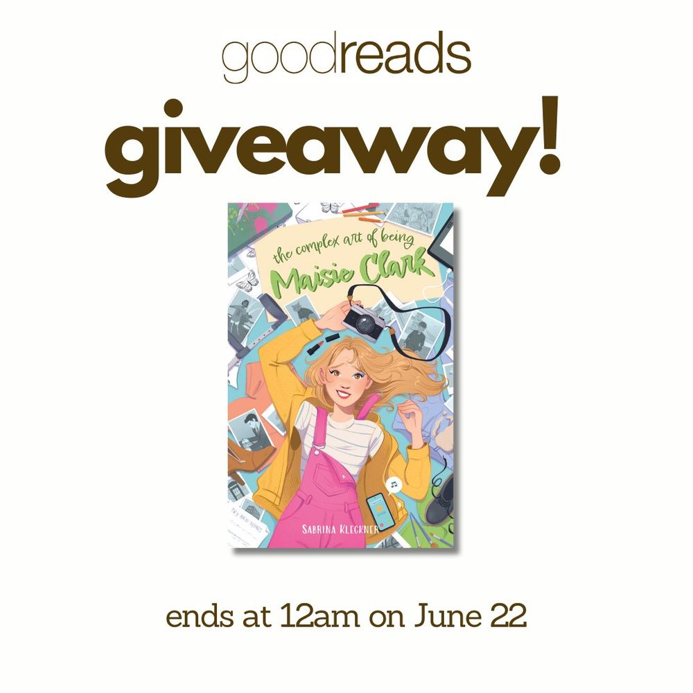 Goodreads giveaway!

The Complex Art of Being Maisie Clark

ends at 12am on June 22