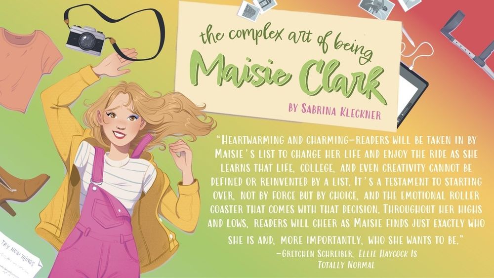 “Heartwarming and charming—readers will be taken in by Maisie’s list to change her life and enjoy the ride as she learns that life, college, and even creativity cannot be defined or reinvented by a list. It’s a testament to starting over, not by force but by choice, and the emotional roller coaster that comes with that decision. Throughout her highs and lows, readers will cheer as Maisie finds just exactly who she is and, more importantly, who she wants to be.” —Gretchen Schreiber, author of Ellie Haycock Is Totally Normal

