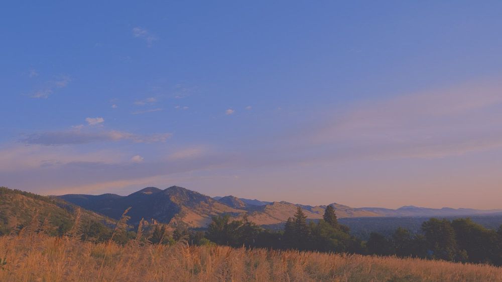 The Flatirons as seen from Chautauqua Park in Boulder, Colorado
