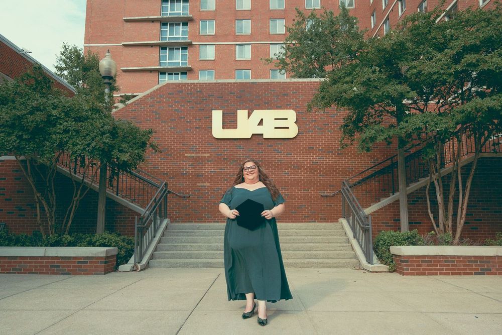 Graduation portraits on the campus of UAB in Birmingham, Alabama