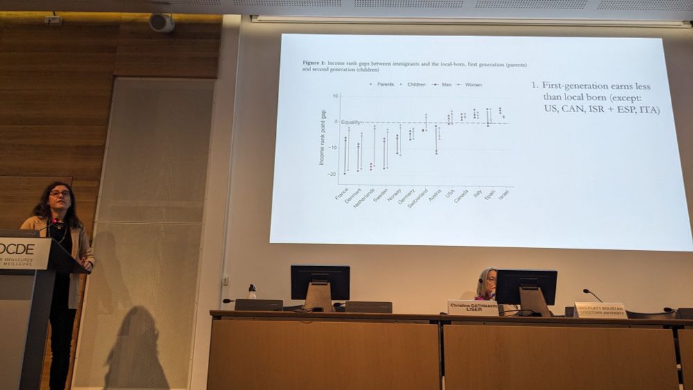 Photo of keynote (Leah Platt Boustan) from the 14th annual CEPII-OECD Conference on Immigration in OECD countries.