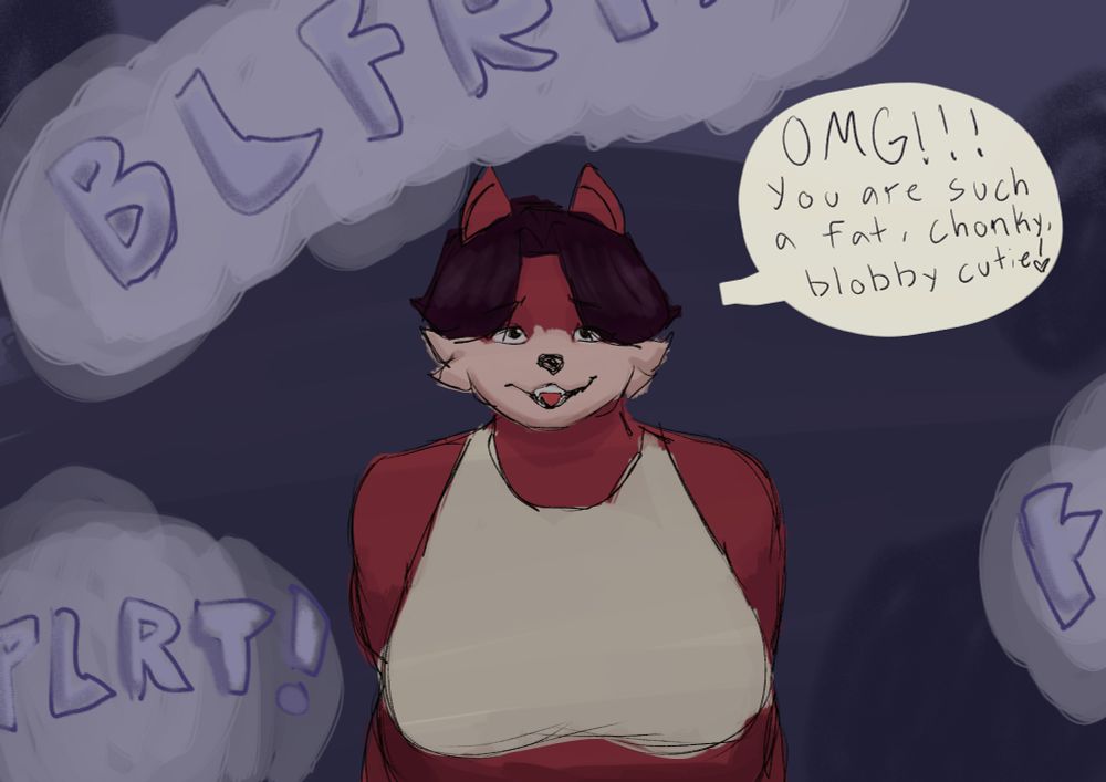 Melony looking up at her fat, smelly, blobby girlfriend <3