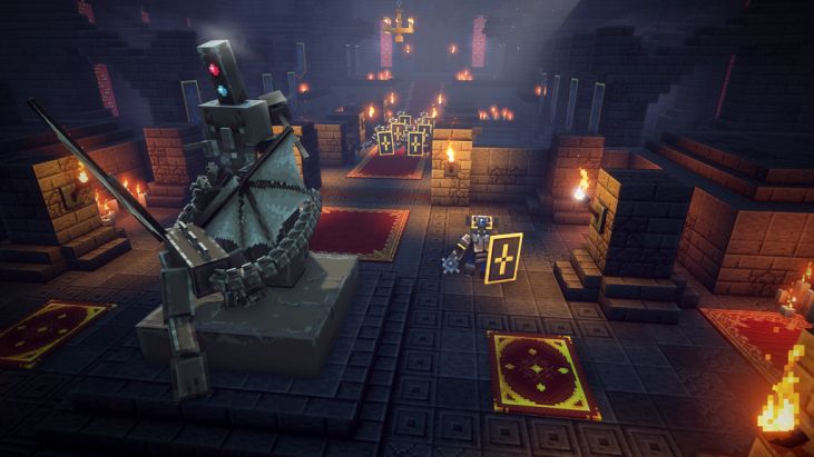 ender dragon and Arch-Illlager statue