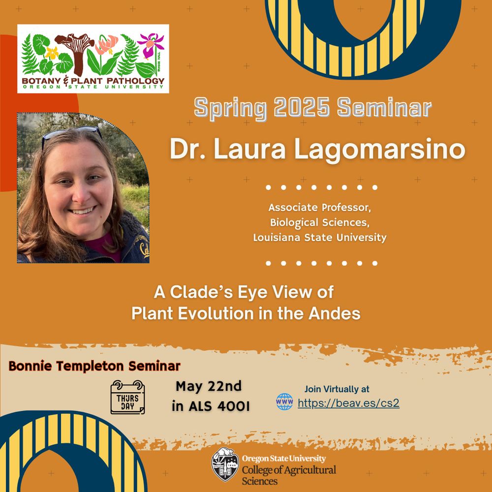 Dr. Laura Lagomarsino presents at Botany and Plant Pathology's 2025 Spring Seminar series