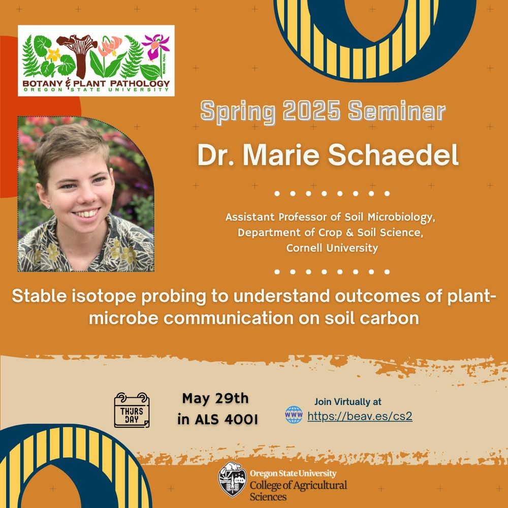 Dr. Marie Schaedel presents at Botany and Plant Pathology's 2025 Spring Seminar series
