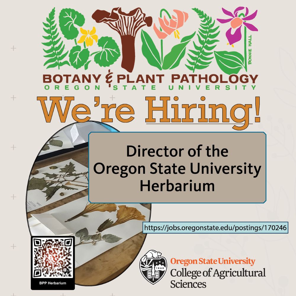 Department of Botany and Plant Pathology at Oregon State University is hiring a Directory of the Herbarium