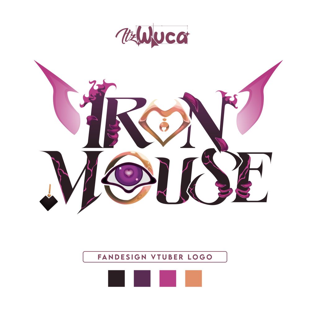 This is a fandesign logo I made for Ironmouse, inspired by her goddess underworld outfit which inspired me a lot to make both an icon and a logo