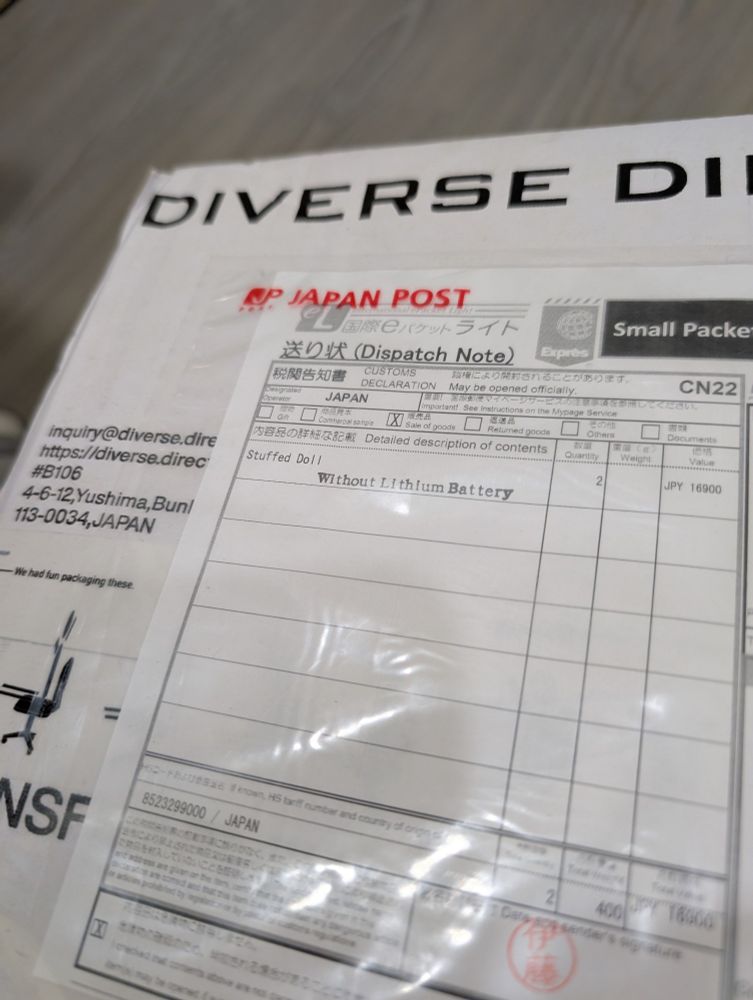 diverse direct package
content: stuffed doll