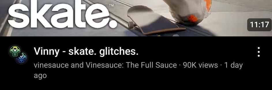 An example of the new collaboration feature. This video shows a collaboration video by channels Vinesauce and Vinesauce: The Full Sauce. 