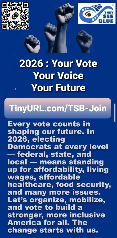 2026 : Your Vote, Your Voice, Your Future

Join us!  TinyURL.com/TSB-Join