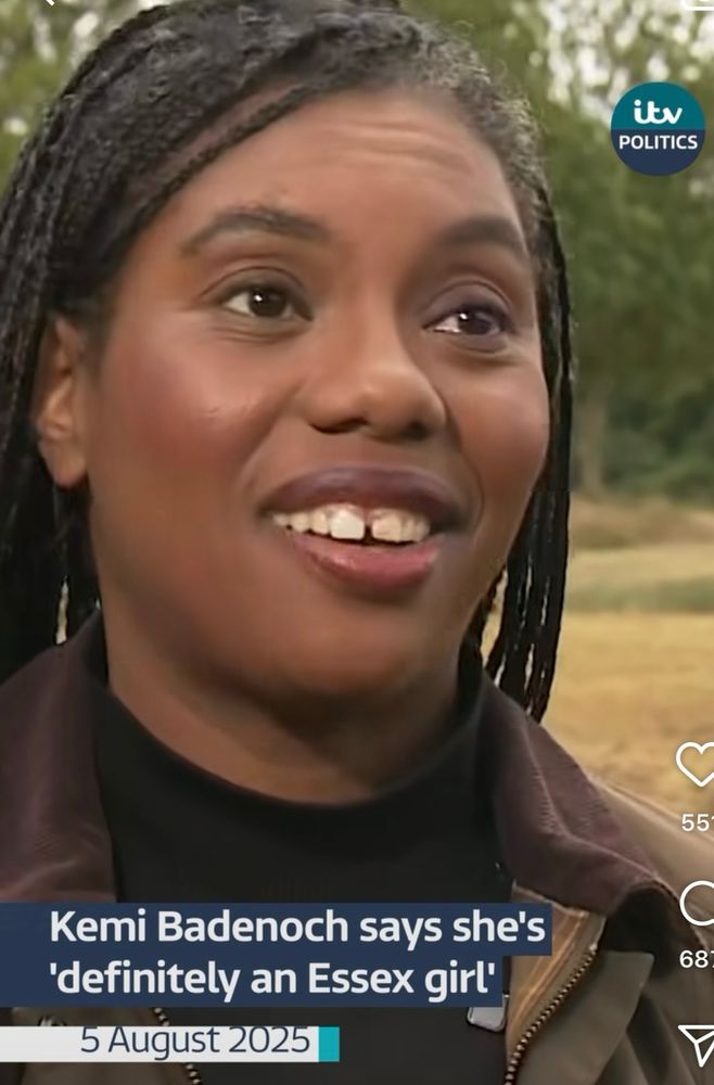 Kemi Badenoch says she's
'definitely an Essex girl'
