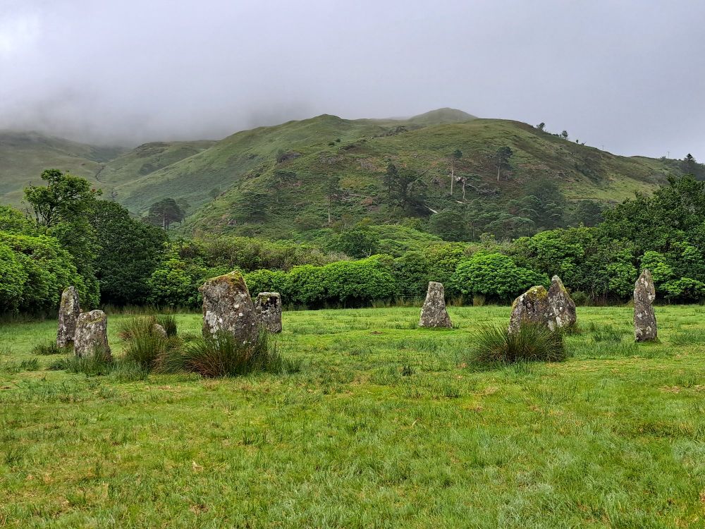 A circle of standing stones 