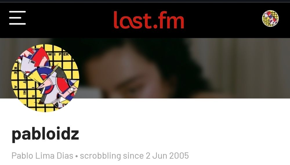 Screenshot parcial do meu perfil no last.fm
