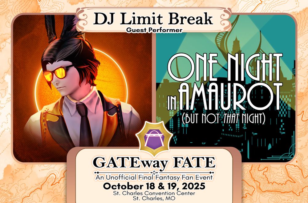 Promo image featuring DJ Limit Break and the event's social prom