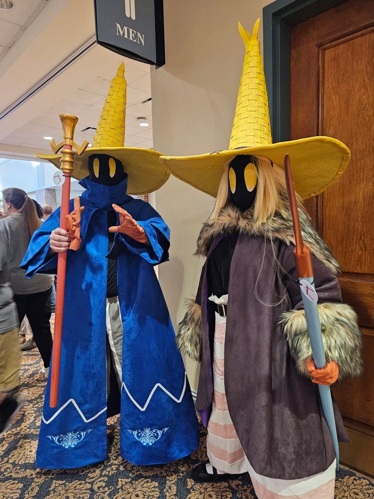 Black mage cosplays in the style of Final Fantasy Tactics' designs from GATEway FATE 2024