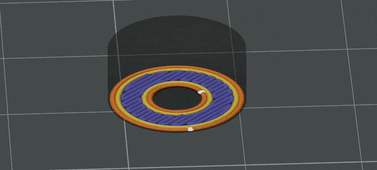 An animated gif of a part in a 3d printer's slicing program, moving up layer by layerAn animated gif of a part in a 3d printer's slicing program, moving up layer by layer