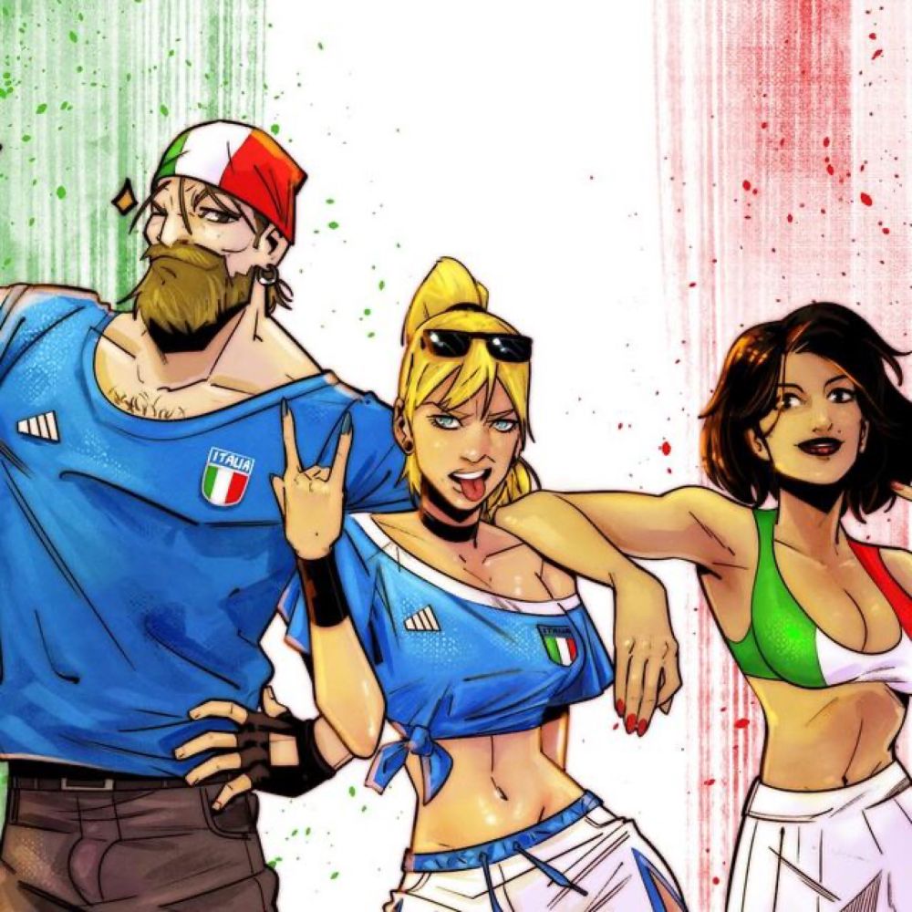 Carmen Costa on Instagram: "🚨Forza Azzurri!🚨

To celebrate the Issue #2 Kickstarter (and because I am beyond excited for the #uefaeuro2024 ) I wanted to do something fun with the characters of PROCTOR...