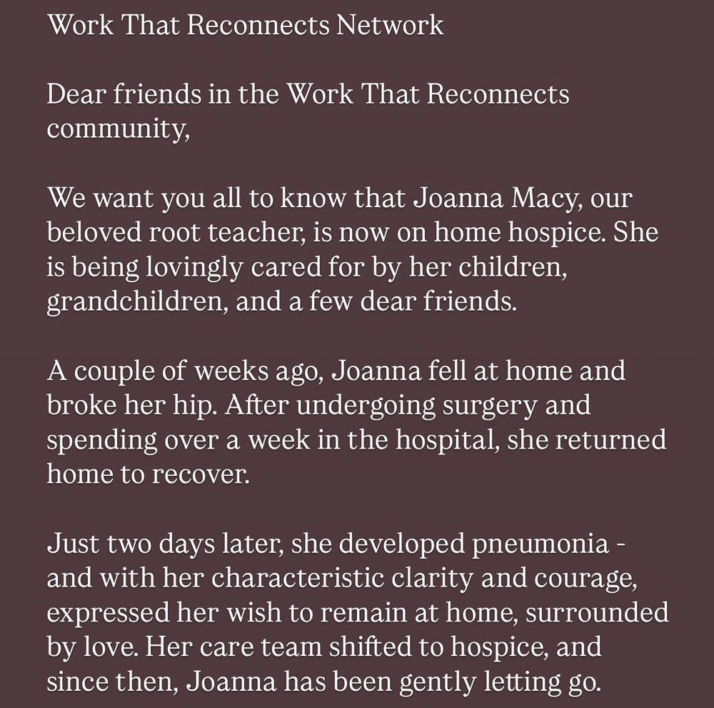 Repost from Work That Reconnects