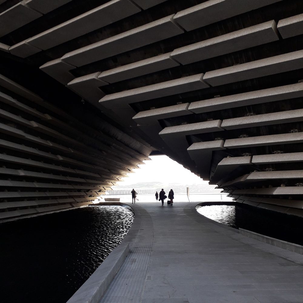 Picture of the V&A from the outside, focusing on the path, through the building, that takes you to the seafront (3)