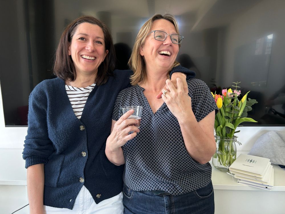 Andrea Leibfried and May-Britt Becker during the farewell luncheon.