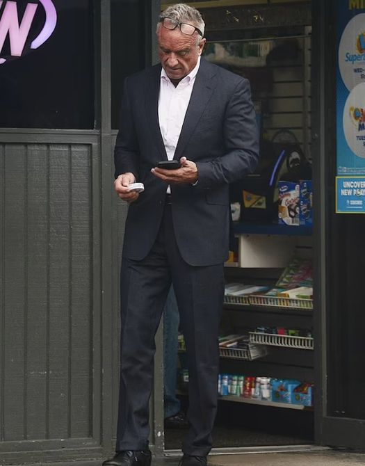 Robert F Kennedy Jr is seen clutching a packet of Zyn nicotine replacement
