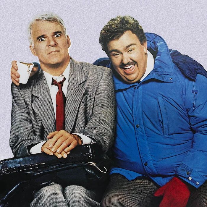 Steve Martin and John Candy in Planes, and Trains and Automobiles. 