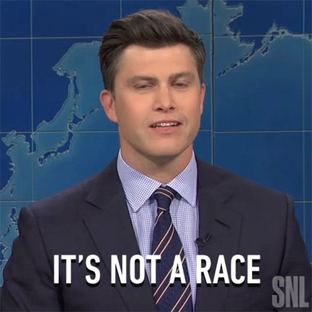 a man in a suit says it 's not a race