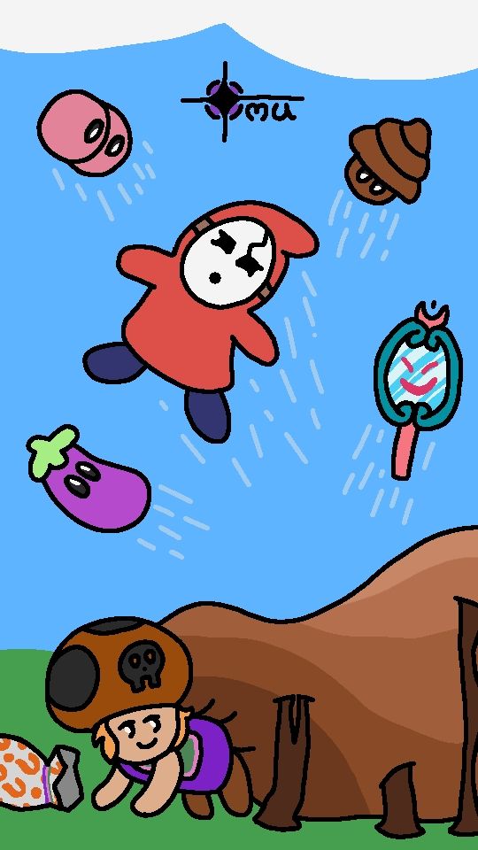 Sly Guy (Top) gets flung into the air by Shift T. (Bottom) from her rapidly pooping her diaper.