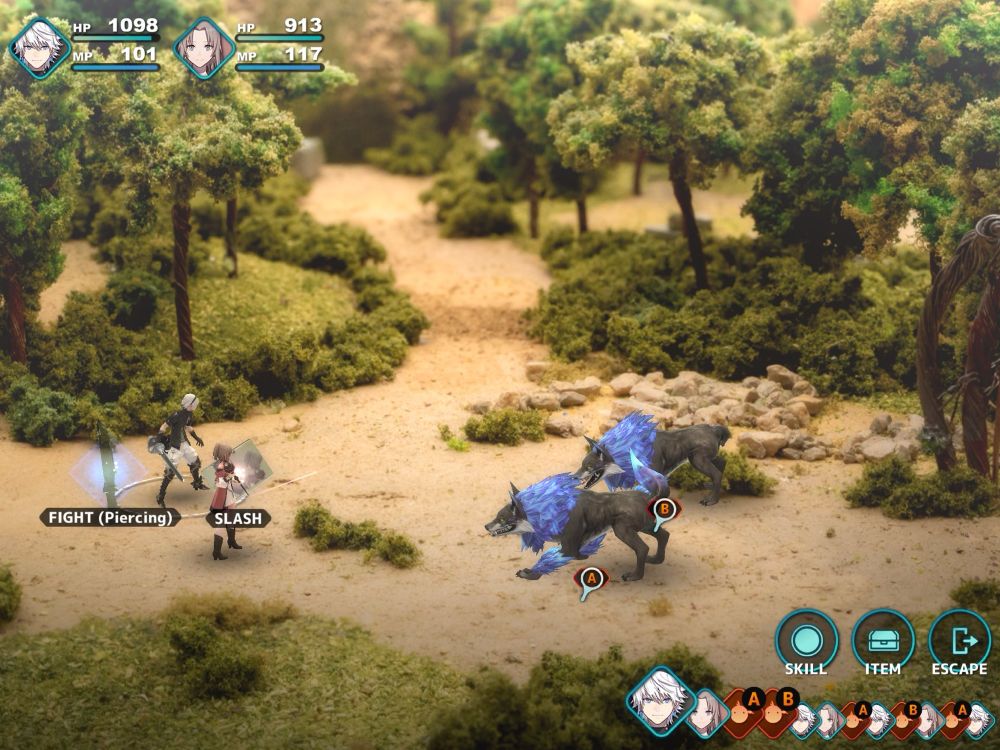 Fantasian battle scene (iPad)