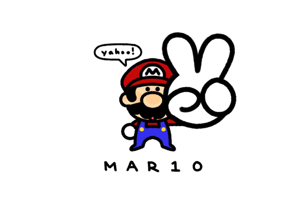 a little italian man in a red hat and overalls making a peace sign