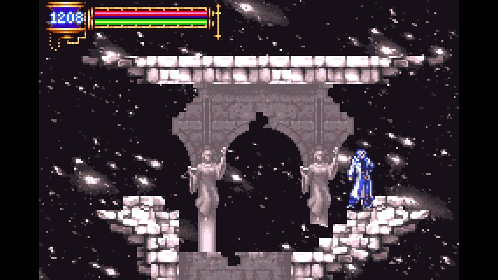 Soma standing on a starry overlook in the chaotic realm.