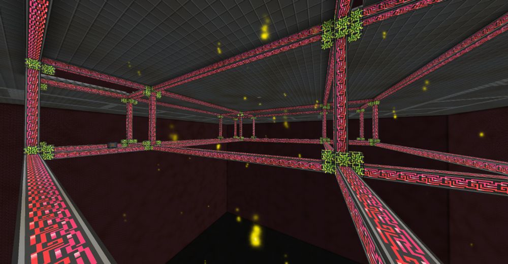 Same ME System Controller, this time powered and with more blocks to allow it to be fully lit up.