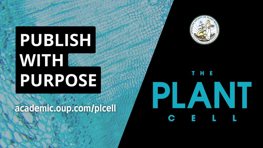 A graphic that says "Publish with purpose" with the ASPB and "The Plant Cell" journal logo and URL to the journal's website.