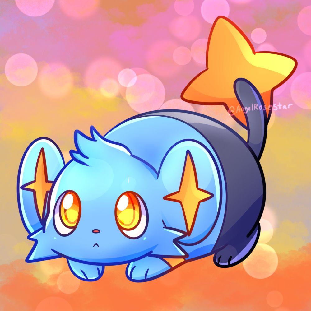 Chunky Shinx with a yellow orange background.