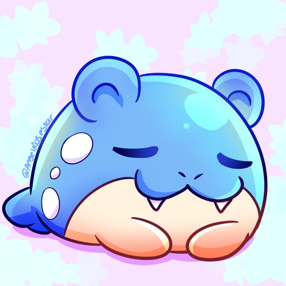 sleepy spheal, very round. 