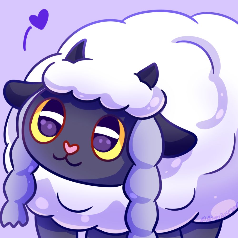 Wooloo looking up, fluffy sheep! 