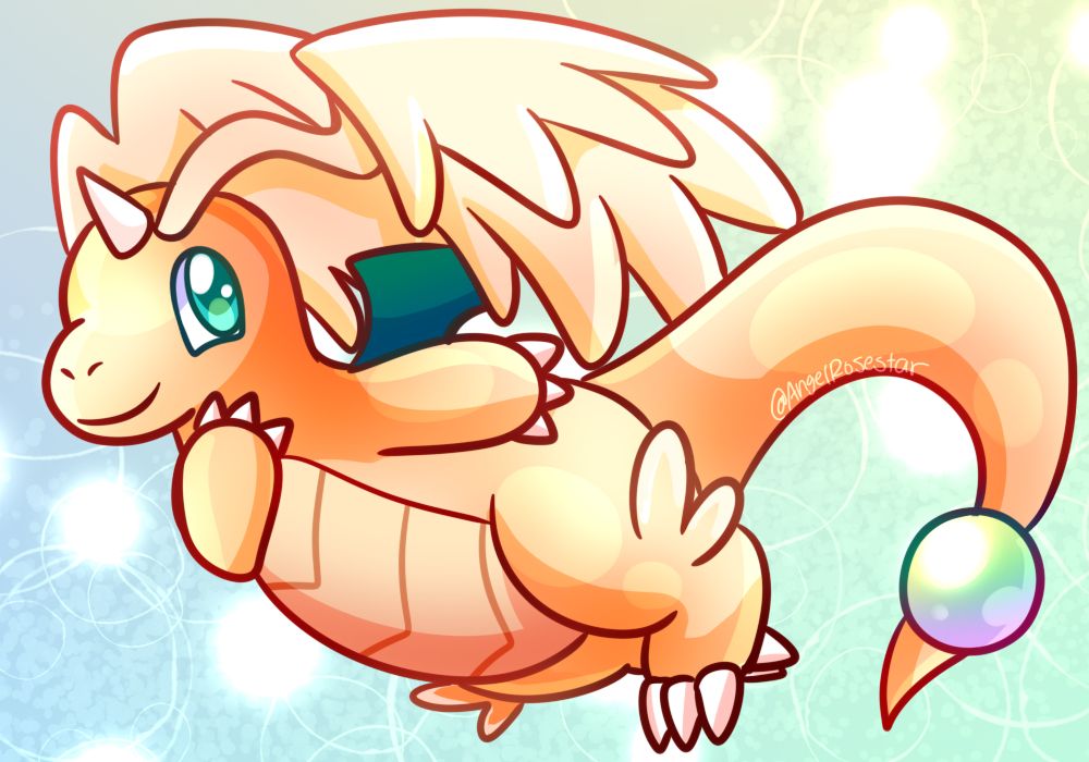 This is a mega dragonite, wings on head , pearl on tail.