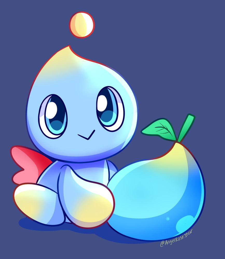 chao is holding a chao fruit!