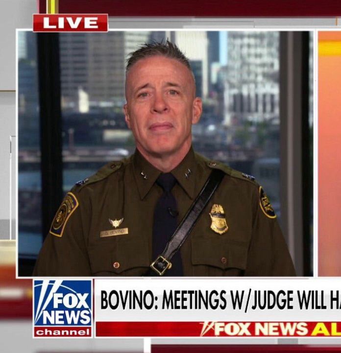 Gregory Bovino appearing in Fox News in late October 2025