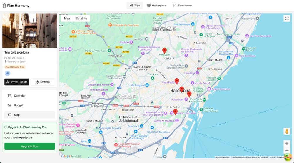 Plan Harmony map view