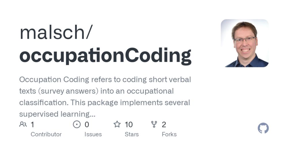 GitHub - malsch/occupationCoding: Occupation Coding refers to coding short verbal texts (survey answ...